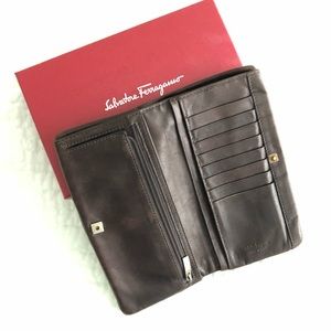 Ferragamo wallet- brown leather